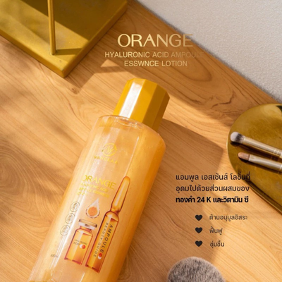 Radiant glow after VANEKAA orange lotion