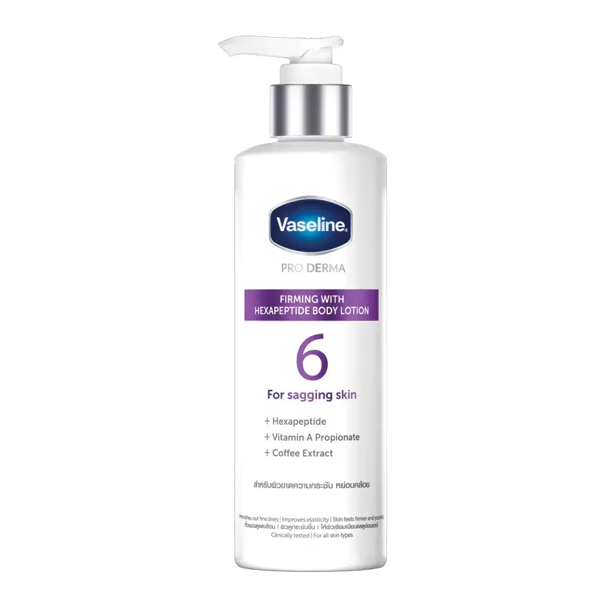 Vaseline Pro Derma Firming With Hexapeptide Body Lotion for smooth skin