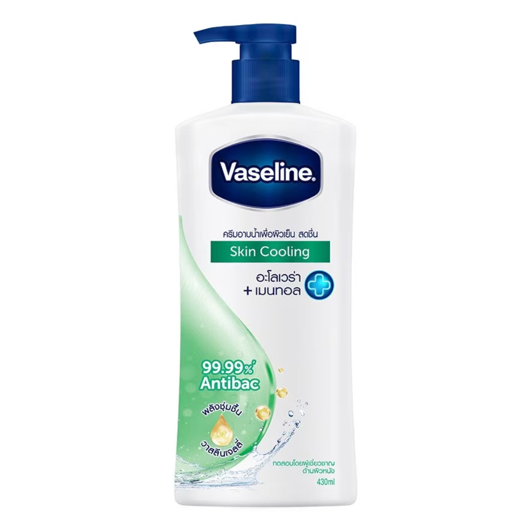 Vaseline Shower Cream Skin Cooling with Aloe Vera and Cucumber
