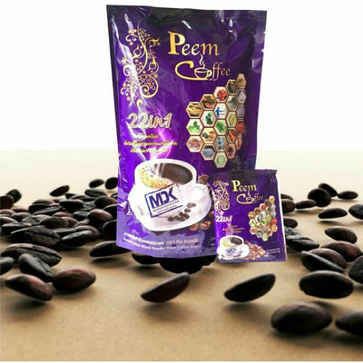 Herbal coffee with ginseng and collagen