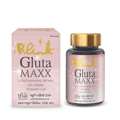Bottle of Blink Gluta Max capsules