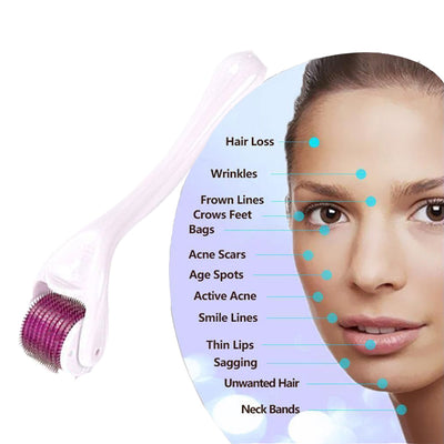 Microneedle Roller for Skin Rejuvenation White Premium