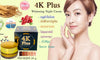 New 4K Plus Whitening Night Cream 20 g. With Coffee Scrub Soap 50g