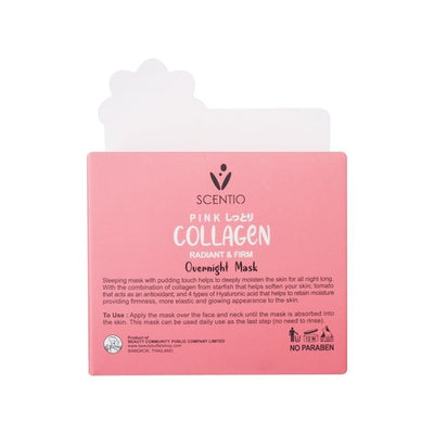 SCENTIO PINK COLLAGEN RADIANT & FIRM OVERNIGHT MASK (100 ML)