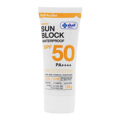 Protect your skin from the sun's harmful rays with Yanhee Sun Block SPF50 PA++++