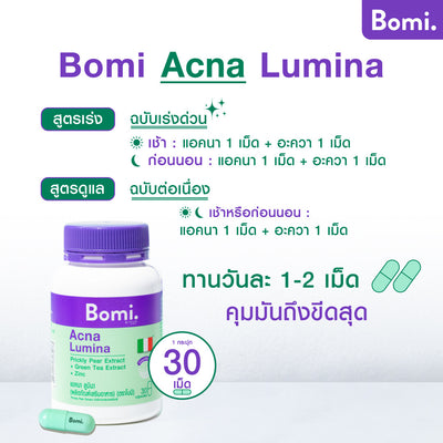 Complete skincare solution with Bomi Acna Lumina for all skin types