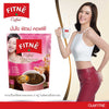 A person holding a cup of FITNE Coffee Mix with Collagen and smiling, feeling satisfied and energized