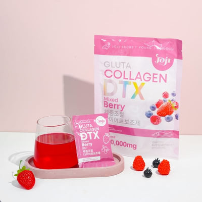 JOJI Mixed Berry Gluta Collagen sachet for healthy skin