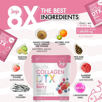 JOJI Mixed Berry Gluta Collagen DTX for brighter and clearer skin