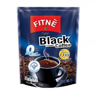 FITNE Coffee Instant Black Coffee with Coenzyme Q10, a low calorie coffee with energy-supporting nutrients