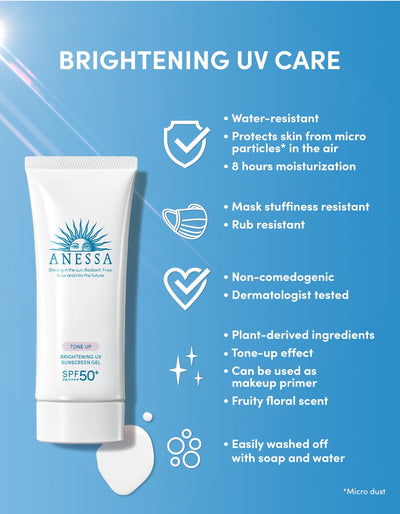 Waterproof UV brightening sunscreen