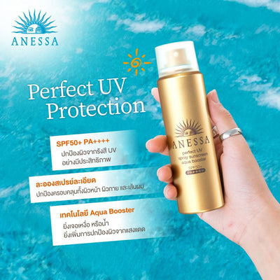 Fine mist sunscreen spray for face body hair