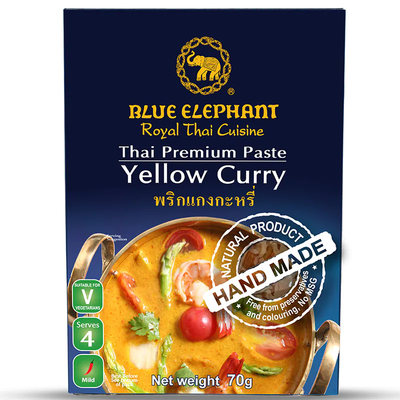 BLUE ELEPHANT Yellow Curry Paste 4 Packs