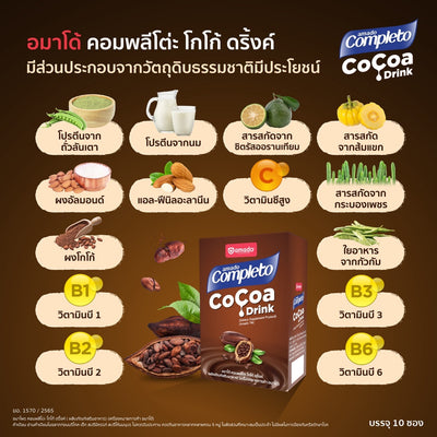 Hot or cold cocoa nutritional drink