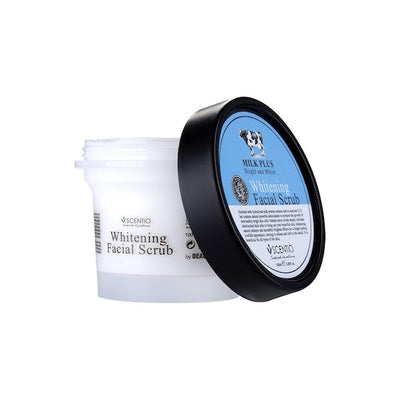 Hydrolyzed milk protein facial scrub