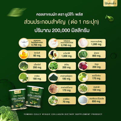Fish collagen with vegetable powders