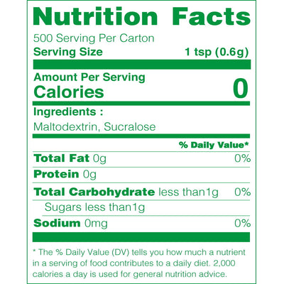 Cooking sweetener with sucralose