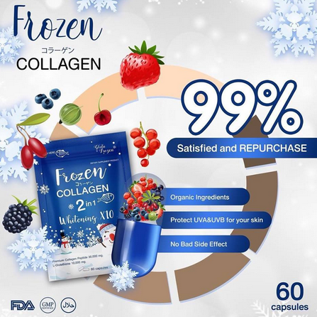 frozen glutathione Frozen Collagen 2 in 1 whitening x10 - L Glutathione 10,000mg