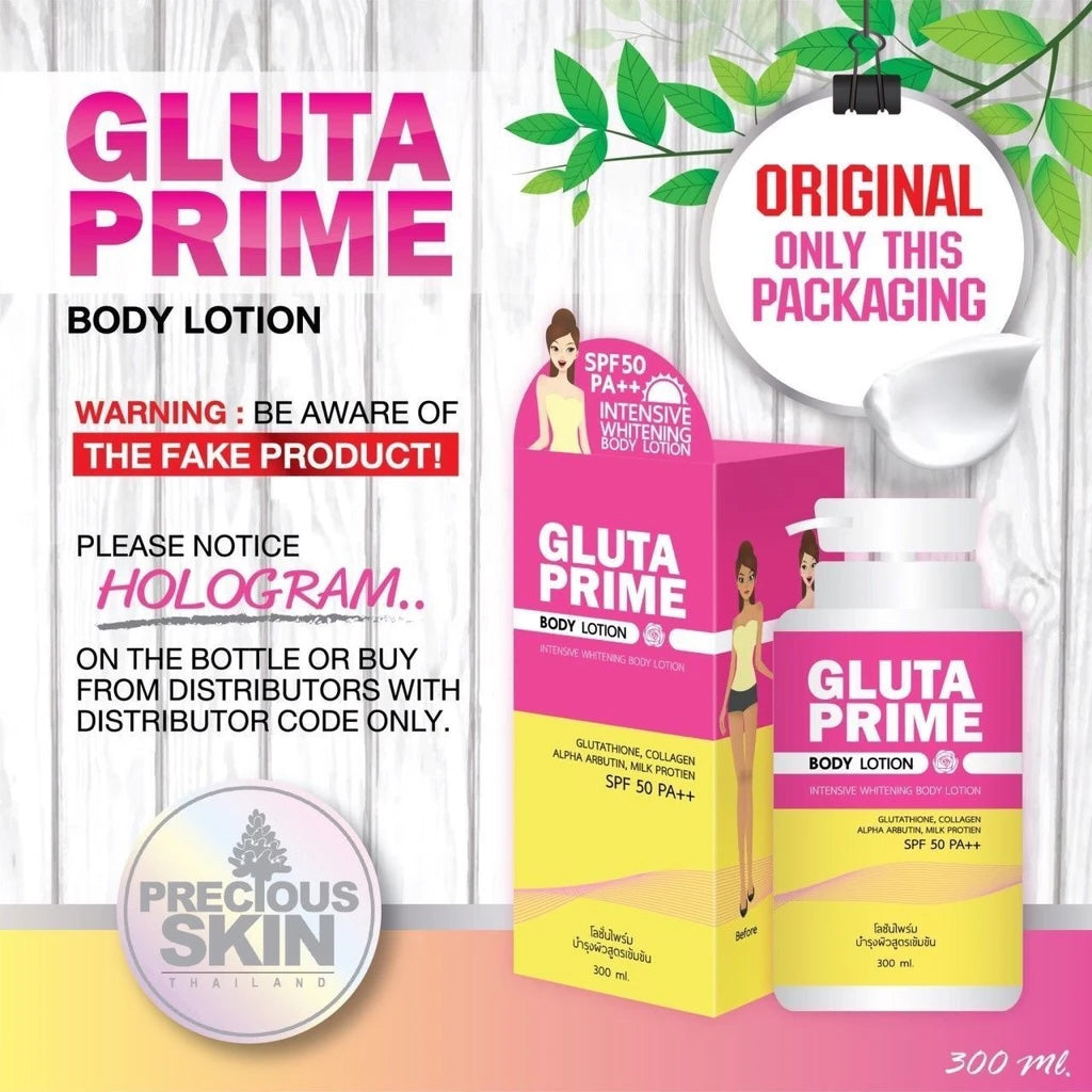GLUTA PRIME INTENSIVE WHITENING BODY LOTION - Thaimegastore GLUTA PRIME INTENSIVE WHITENING BODY LOTION - Thaimegastore