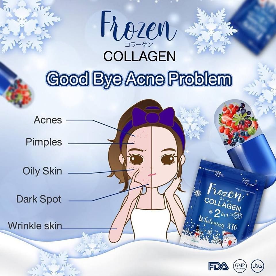 12X Frozen Collagen 2 in 1 whitening x10 - L Glutathione - Thaimegastore 12X Frozen Collagen 2 in 1 whitening x10 - L Glutathione - Thaimegastore