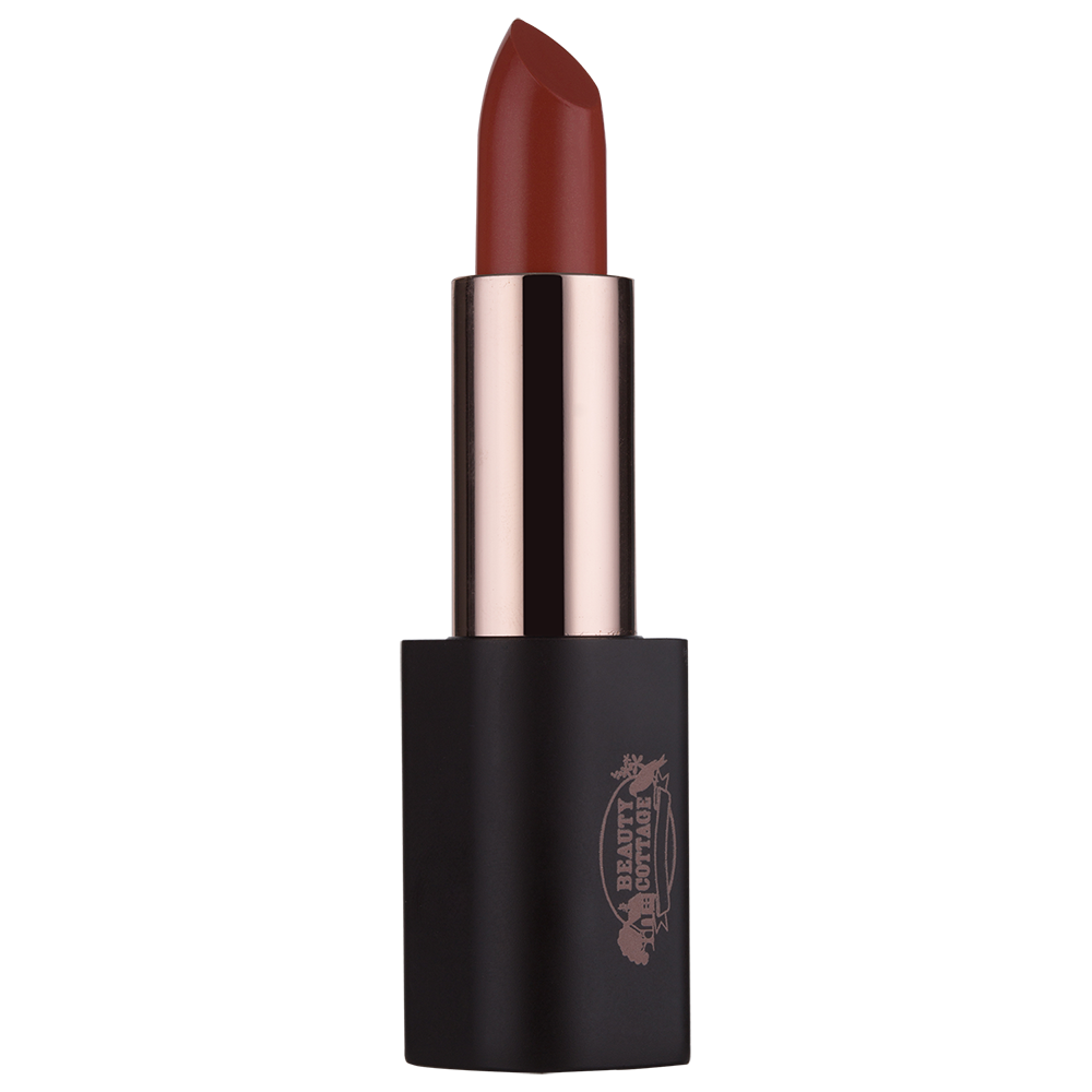 Beauty Cottage Luxury Creamy Satin Lipstick No.2 Cherry Opal with a velvety-soft finish