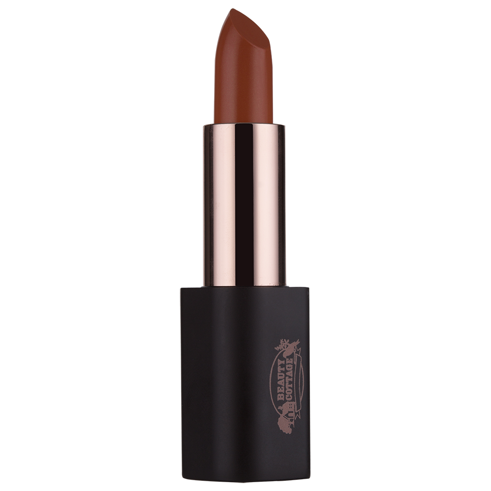 Beauty Cottage Luxury Creamy Satin Lipstick No.3 Mandarin with a velvety-soft finish