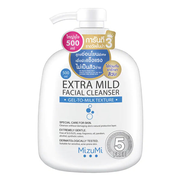 MizuMi Extra Mild Facial Cleanser 500ml - Thaimegastore