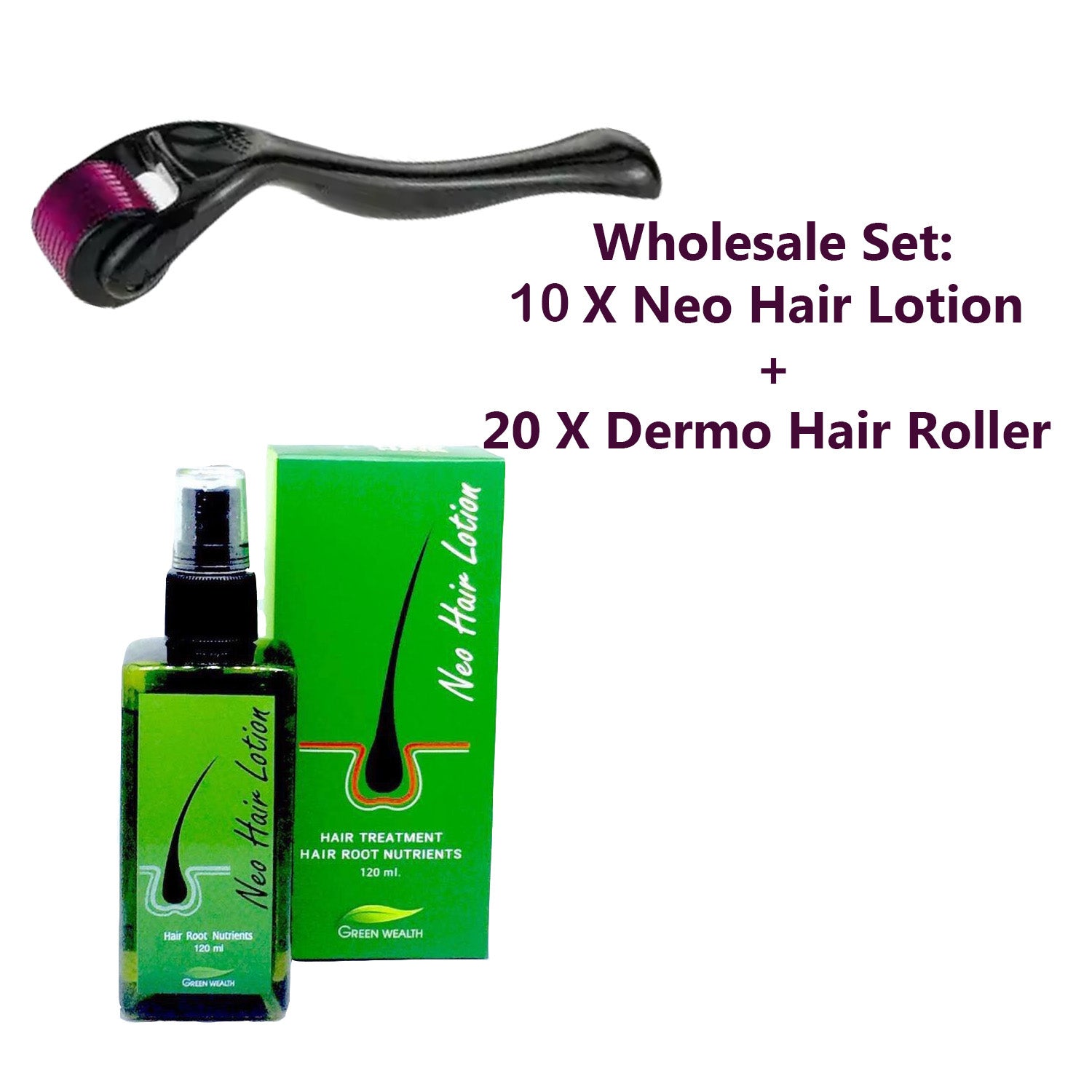 Neo Hair Lotion and Derma Roller set
