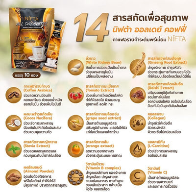 Nifta instant nutritional coffee beverage