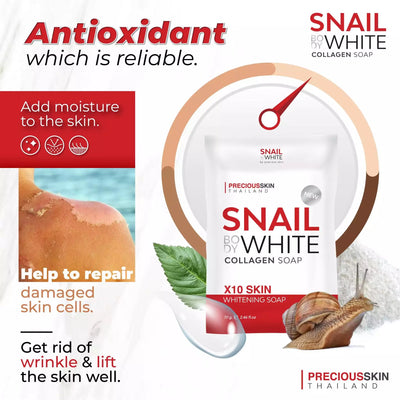 Thai snail white collagen soap