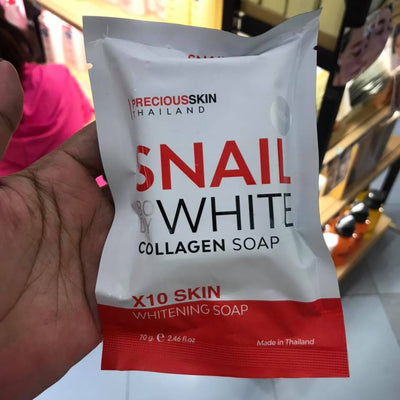 Precious Skin Snail Body White Collagen Soap 70g.