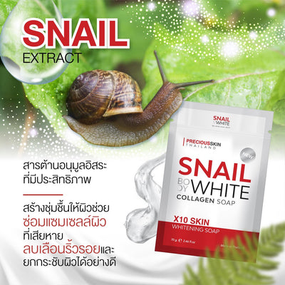Whitening body soap with snail extract