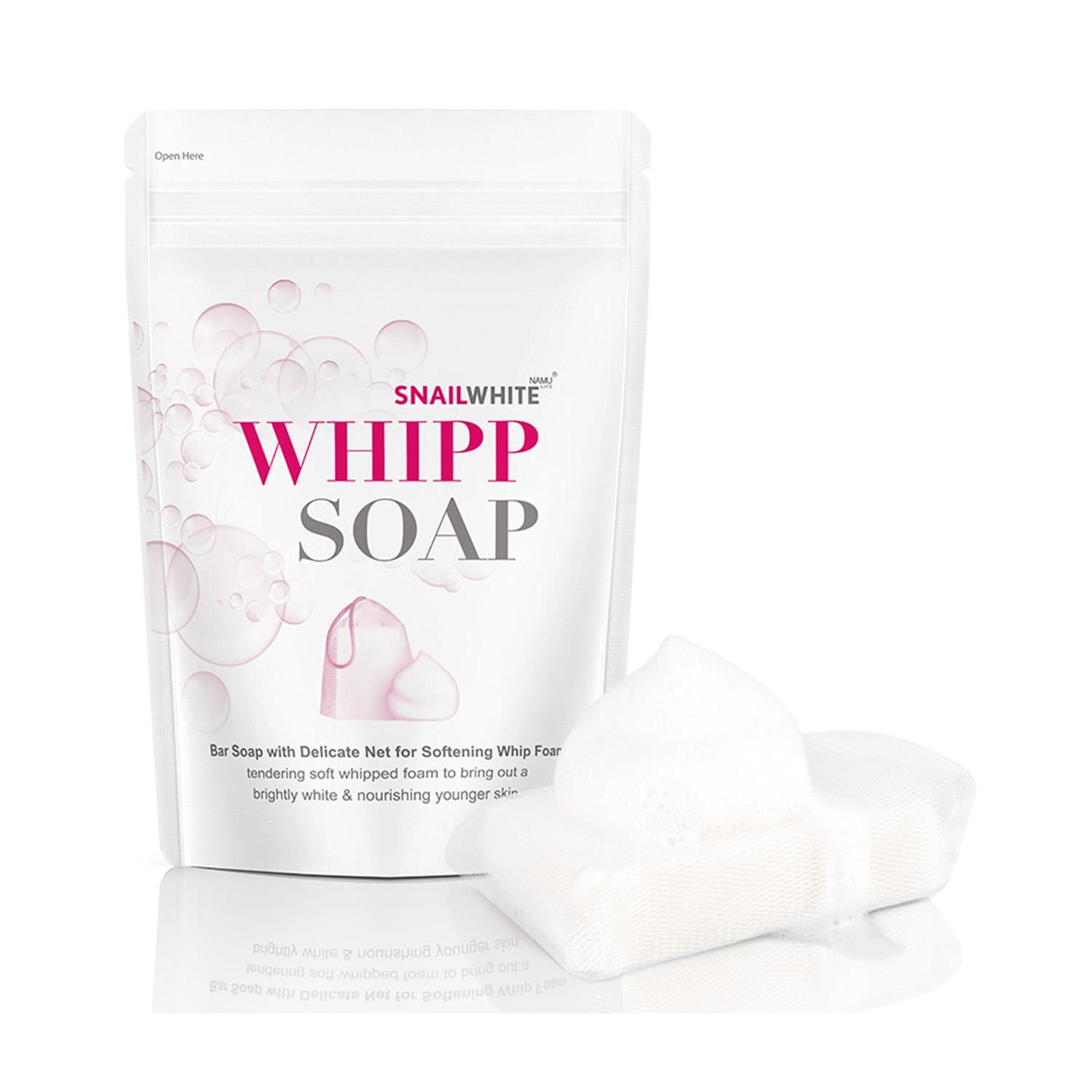SnailWhite whipped soap for face