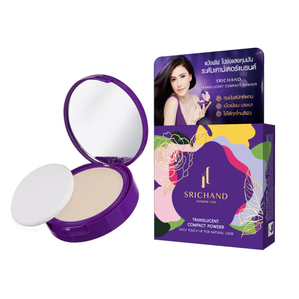 Srichand Translucent Compact Powder for a flawless matte finish