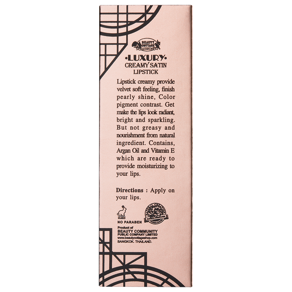 Long-lasting and rich-colored lipstick with a pearly shine finish