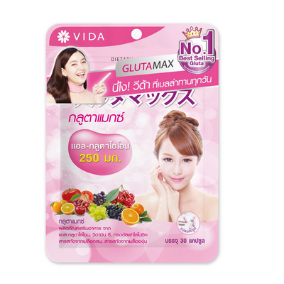 Vida Gluta Berry+ 250mg capsules for radiant and glowing skin