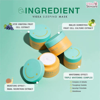 Brightening night skincare treatment