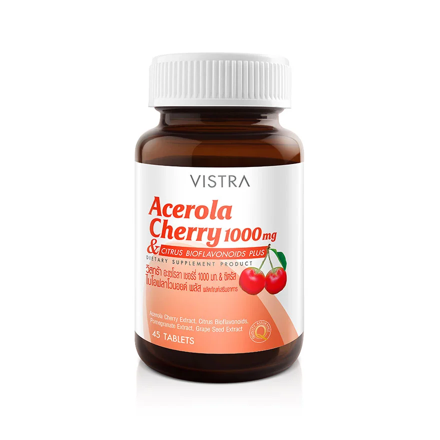 Vistra Acerola Cherry 1000mg Plus Bioflavonoids 45 Tablets