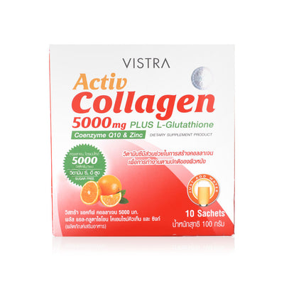 Vistra Active Collagen 5000 Mg Plus L-Glutathione - Thaimegastore Vistra Active Collagen 5000 Mg Plus L-Glutathione - Thaimegastore