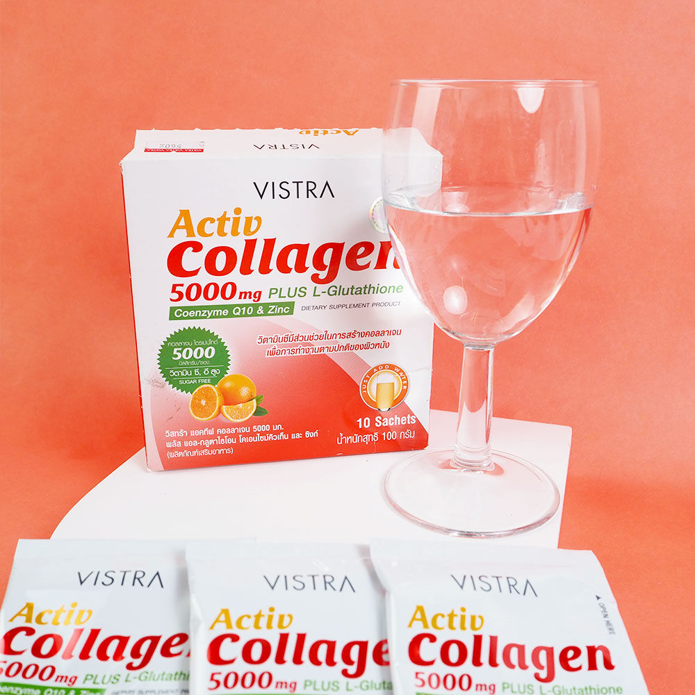 Vistra Active Collagen 5000 Mg Plus L-Glutathione - Thaimegastore Vistra Active Collagen 5000 Mg Plus L-Glutathione - Thaimegastore