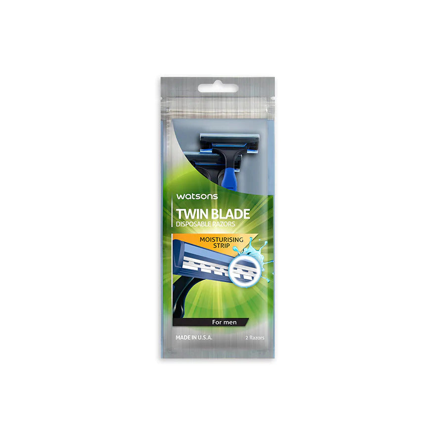 Watsons Twin Blade Disposable Razor for a smooth shave