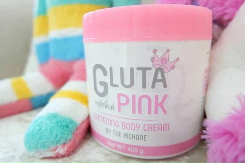 GLUTA PINK CONCENTRATED WHITENING BODY CREAM By THE RICHONE 450g. - Thaimegastore GLUTA PINK CONCENTRATED WHITENING BODY CREAM By THE RICHONE 450g. - Thaimegastore